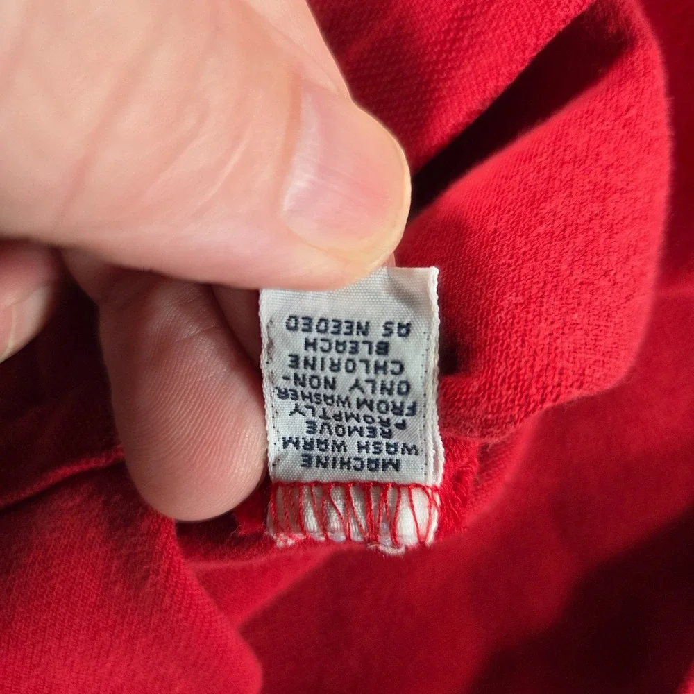 Polo Ralph Lauren Men's XL Red White Blue Cotton Polo Shirt Vintage